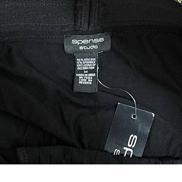 Spense Studio Women's Black‎ Pleated Panel Mini Skirt Size Medium - Picture 4 of 6